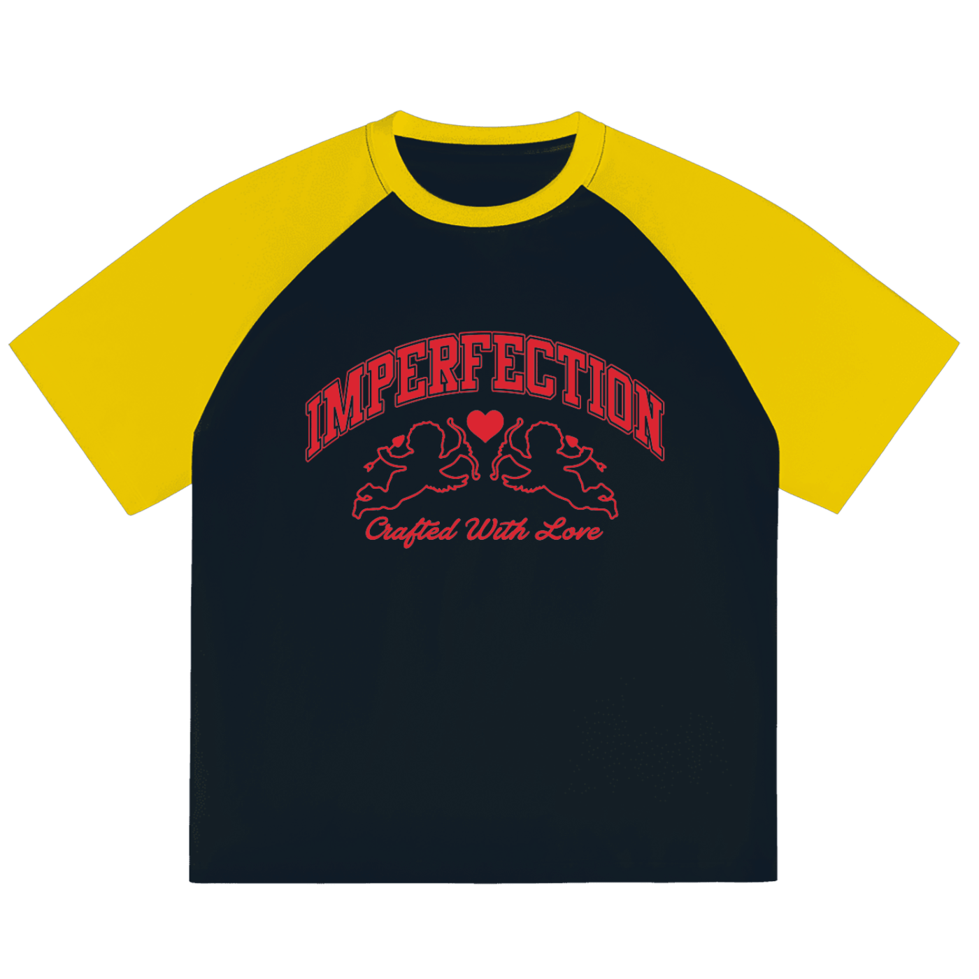 Crafted with Love Raglan Sleeve T-Shirt - Imperfection