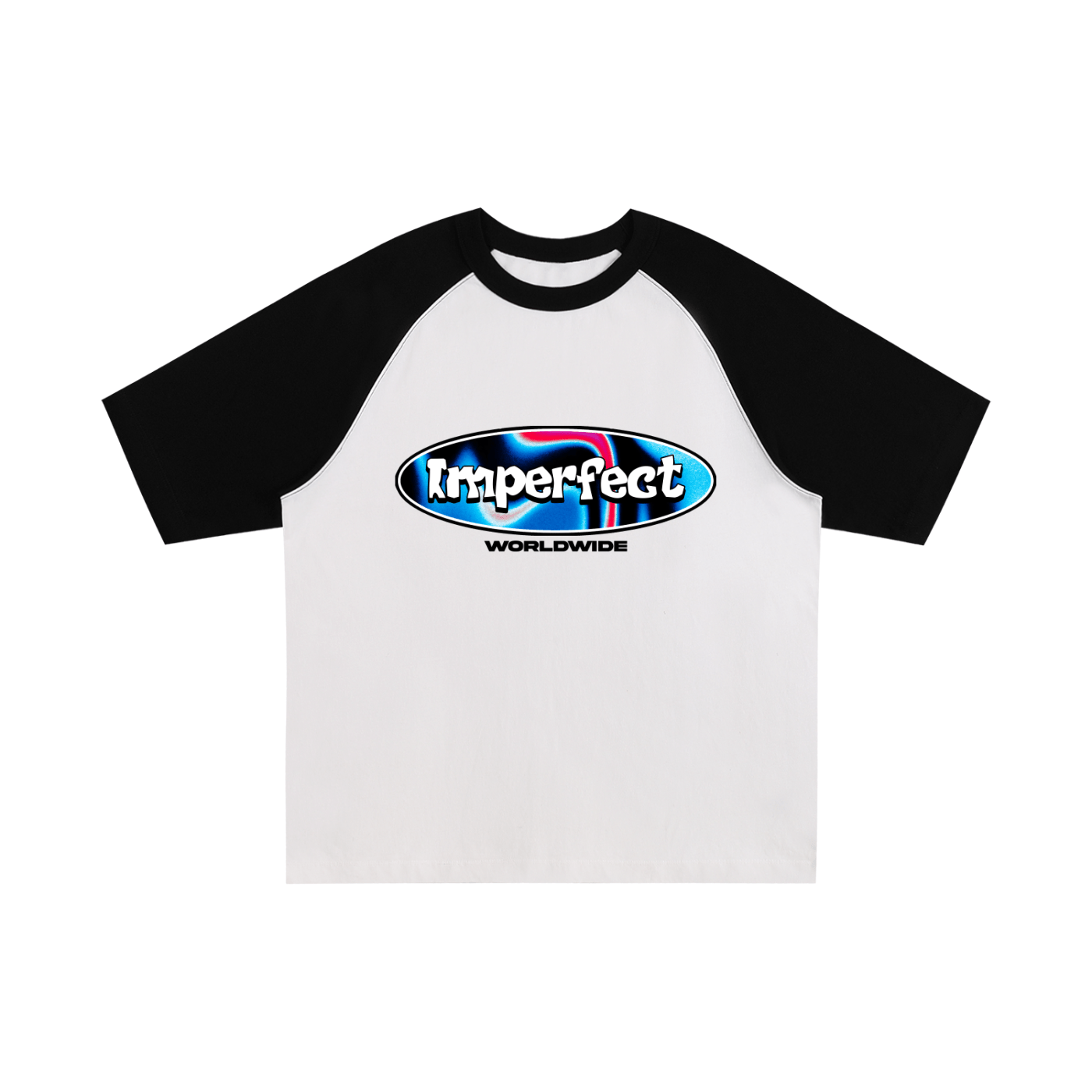Imperfect World Raglan Sleeve T-Shirt - Imperfection