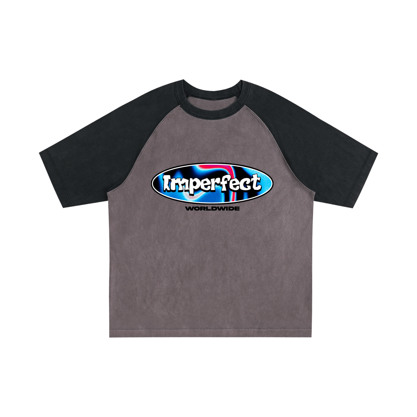 Imperfect World Raglan Sleeve T-Shirt - Imperfection