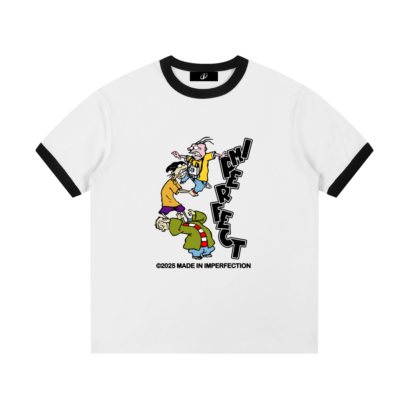 Triple Trouble Crewneck T-Shirt - Imperfection